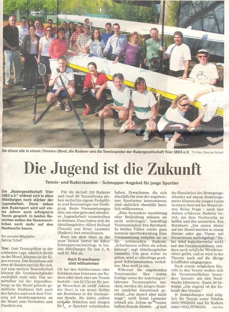 Artikel: Die  Jugend ist die Zukunft