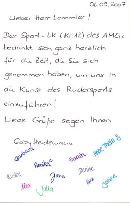 Dankschreiben